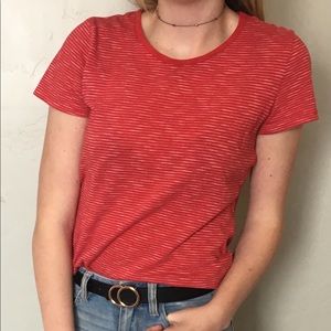 Red stripped tee